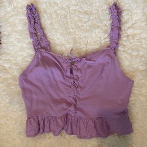 Urban Outfitters Crop Top With Front Tie